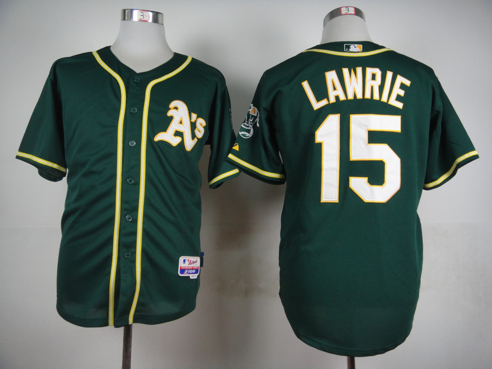 Men Oakland Athletics 15 Lawrie Green MLB Jerseys